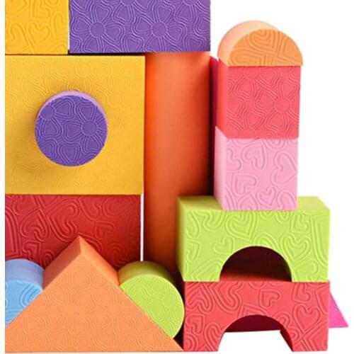 Foam Building Blocks 3.5cm Thickness Multi-colored Stacking Blocks Toys