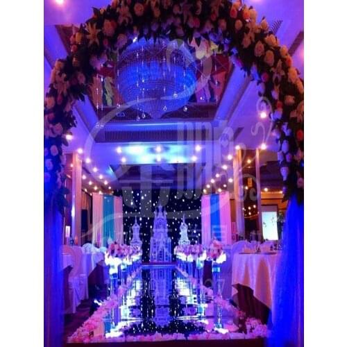 Wedding Centerpieces Mirror Carpet Aisle Runner Gold Silver Double Side Design T Station Decoration Wedding Favors Carpets 2015