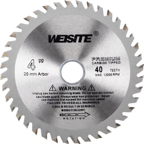 Uxcell 4" Circular Saw Blade, 40T 5/8" Arbor, Wood TCT Carbide Tipped Slitting Saw