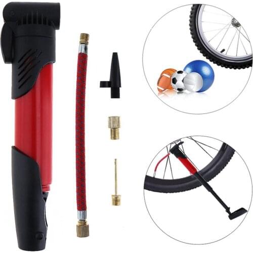 Bicycle Pumps Mini Portable Bicycle Tire Air Pump Inflator with Pump Inflator Extension Tube for Bicycle / Ball