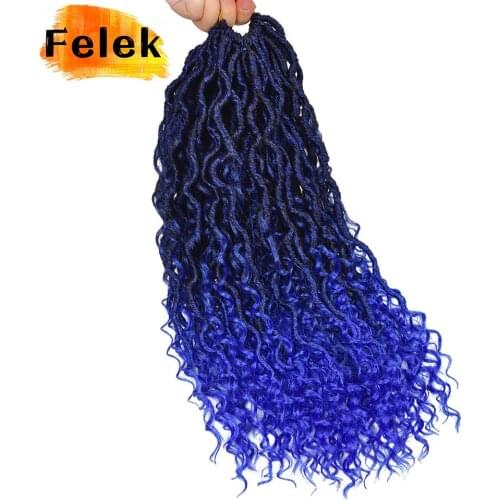 Crochet Braids Hair Synthetic Passion Twist River Goddess Faux Locs Braiding Hair Extension Ombre Brown Curly For Black Women