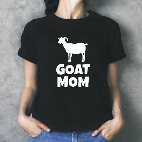 Funny Goat Graphic Print Women Tshirt Goat Mom T-shirt Farm Girl Summer Casual Shirt Tee Shirt Femme Hipster T Shirt Women Tops