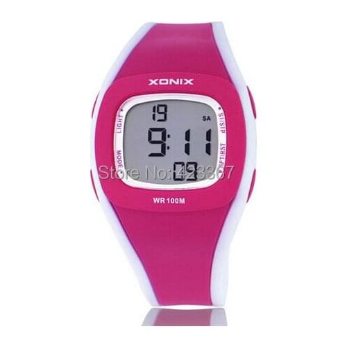 Women Sports Watches Digital Waterproof 100m Swim Watch Led Light Chronograph Girls Sports Watch Outdoor Wristwatch