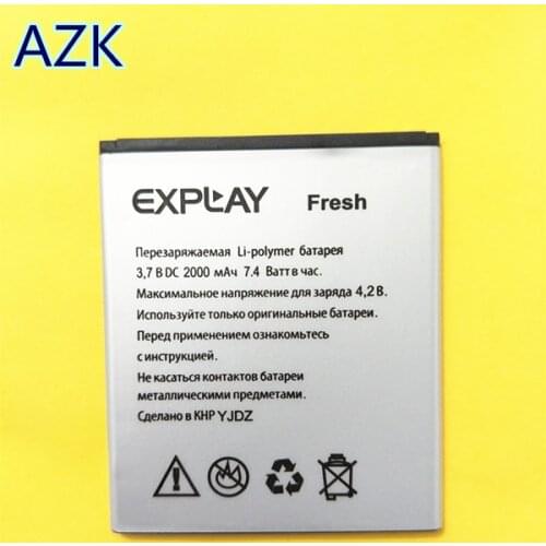 AZK NEW 2000mAh High Quality battery for Explay Fresh Mobile Phone battery High quality