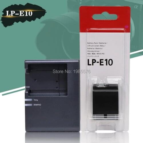 1pcs LP-E10 LP E10 LPE10 Batteries For Canon EOS 1100D 1200D Rebel T3 53 Kiss X50 X70 With Digital Camera LC-E10C charger