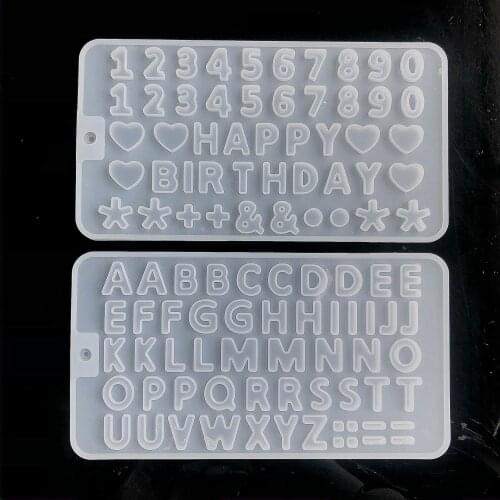 Alphabet Number Pendant Silicone Mold A-Z DIY Crystal Epoxy Resin Glue Keychain Eardrop Handmade Crafts Jewelry Making Tools