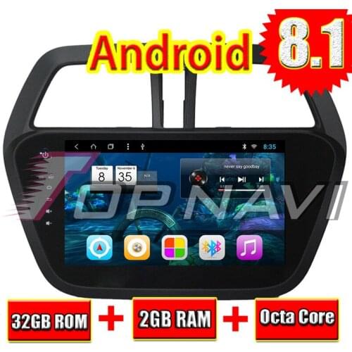 Topnavi Android 8.1 Car GPS Navigation for SUZUKI S-Cross 2014 Car Multimedia Audio Radio Stereo In Dash NO DVD 2 Din Ocra Core