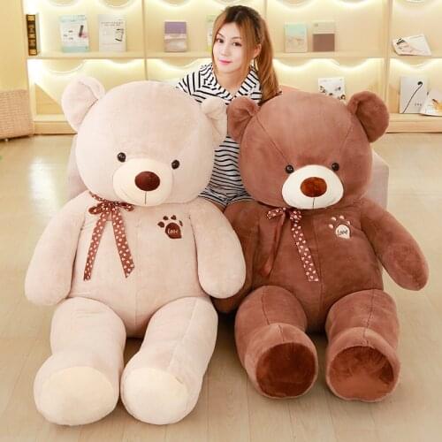 60-100CM Large Teddy Bear Plush Toy Lovely Giant Bear Huge Stuffed Soft Animal Dolls Kids Toy Birthday Gift For Girlfriend Lover