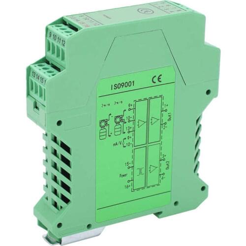 Digital ammeter voltmeter current meter Signal Isolator DC 1 Input 2 Output Current Voltage Transmitter Rail Mount Conditioner