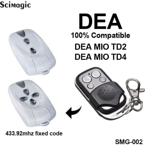 DEA MIO TD2/ MIO TD4/GT2M/GT4M 433.92MHz fixed code garage door remote control replacement