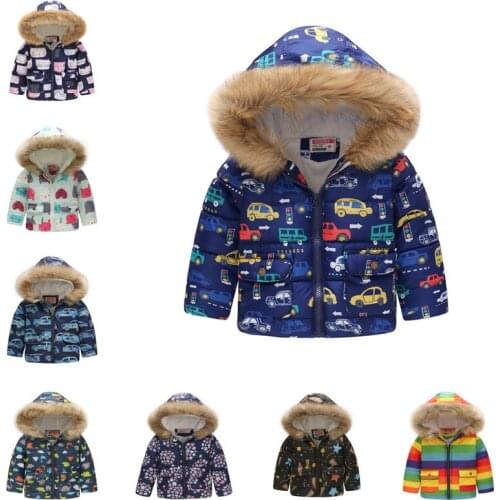 Children Winter Down Jacket Girl Windproof Outerwear Boys Thick Coat Baby Cotton Clothes With Hoodies 2-6 Years Kids 13 Colors