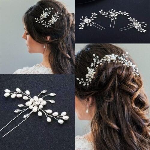 Japan and South Korea Elegant Retro Plate Hairpin Hair Comb Wedding Bride Pearl Flower Crystal Hairpin Bridesmaid Clip Side Comb
