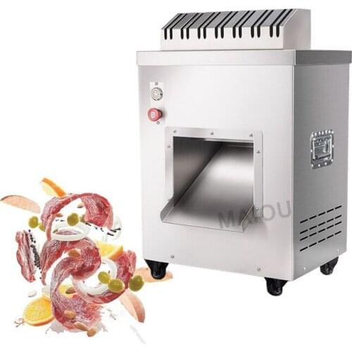 Stainless Steel Electric Meat Vegetable Cutting Grinder Machine Automatic Slicer for Meat Meat Block Cutter Slice slices cut sil