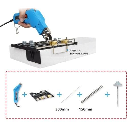Electric Foam Cutting Knife With Slotting Board & Positioning Heating Cutter Foam Carving Tool Electric Cutting Knife Blade
