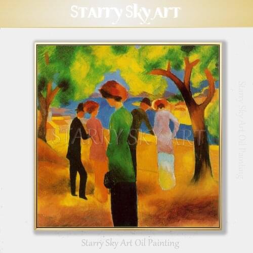 Skilled Artist Hand-painted High Quality Impressionist August Oil Painting on Canvas Special Landscape August Oil Painting