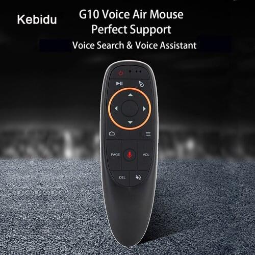 Kebidu 2.4G USB Receiver G10s for Gyro Sensing Mini Wireless Smart Remote G10 Air Mouse Voice Control for Android TV BOX