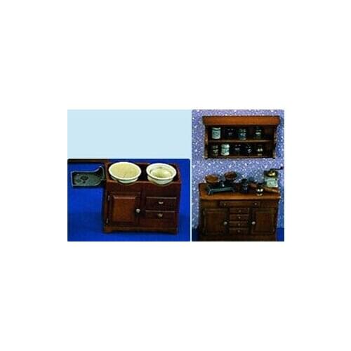 Scene model resin kitchen closet cabinet sundries 1:35