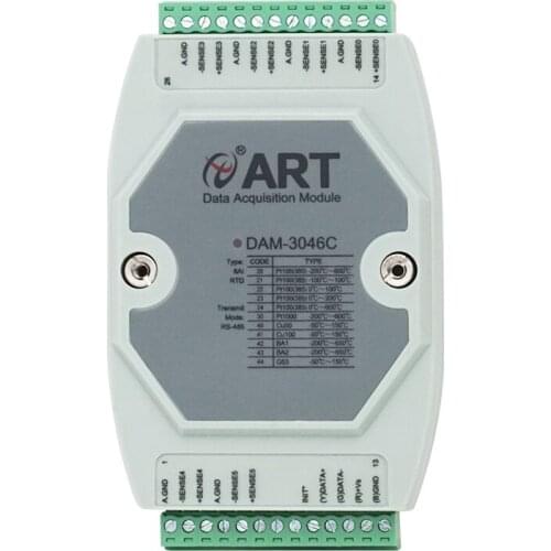 PT100 Acquisition Module 6 Thermal Resistance Temperature Acquisition Module DAM3046C Temperature Transmitter