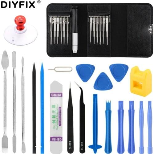 DIYFIX Torx Screwdriver Tweezers Pry Disassemble Tool Set for iPhone Samsung xiaomi Tablet PC Small Toy Opening Repair Tools Kit