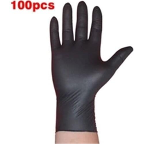 Gants d'examen imperméables en Nitrile jetables gants en latex ambidextres pour gants en pvc nitrilo guantes de nitrilo 100 pièc