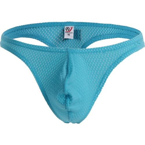 New Men G String Thong Low-Waisted Sexy Mens Underpants T-back Underwear Tanga Hombre Lingerie Mesh Male Panties