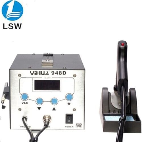 YIHUA948D Iron Soldering Station High Frequency Suction Gun With Pen 3 in 1 BGA Rework Station