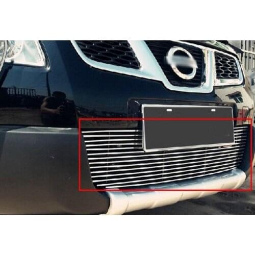 Stainless steel front grille around 2007 to 2012 for Nissan Qashqai Trim fit Front Grille