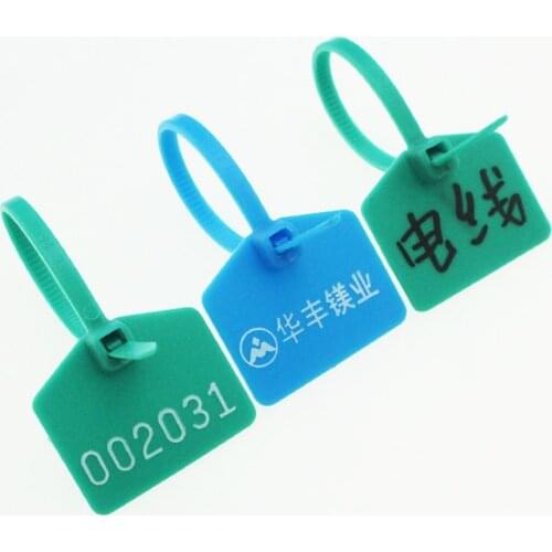 Plastic Tags Double Locked Nylon Labeling Tags Luggage Tags Writable Parcel Tags Labels with Cable Ties for Shipping Customs