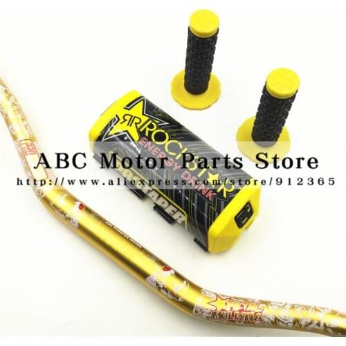 PRO Metal Mulisha Pack Fat Bar 1-1/8" Dirt Bike MotorCross Fat Bar MX Aluminum Racing Handlebar 810mm New PRO Taper Handle Grips