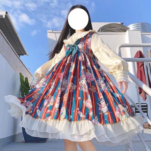 Christmas Lolita dress Japanese Style Sailor Collar Op Long Sleeve Dress for Women Autumn and Winter kawaii clothing victorian