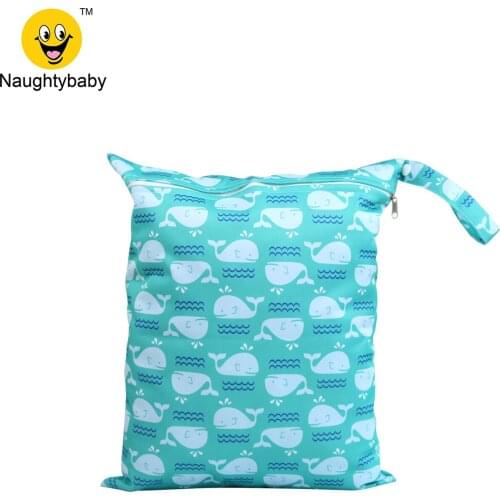 Naughtybaby Newest Wet bags For Cloth Diapers Nappies Bag Pocket Cloth Handle Wet bags 30*40CM Wholesale Free Shipping