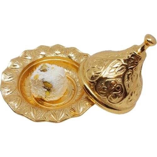 Plate Tableware Miniature Sugar Bowl Candy Dish With Lid Decorative Authentic Medieval Wedding Gift Chocolate and Candy Serving