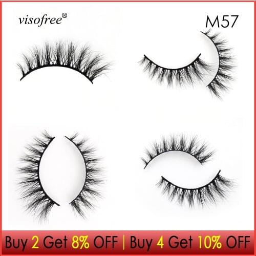 Visofree Eyelashes 3D Mink Lashes Wispy lashes Cruelty Mink Eyelashes Extension lashes Natural Soft False Eyelashes for Makeup