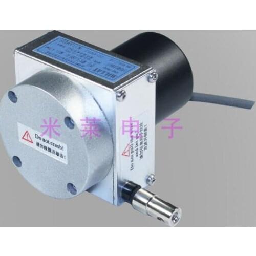 Pull rope encoder displacement sensor Cable sensor Pull rope sensor 4-20 mA analog output 4000mm range.0.1% accuracy