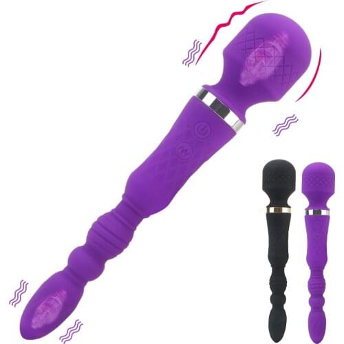 Adults Products Erotic Machine Anal Plug 10 Modes Vibrator Female Masturbator Magic Wand 2 In 1 Sex Toys for Women Lesbian