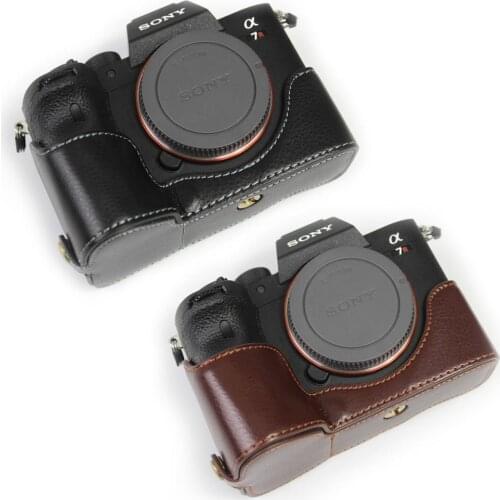 Genuine Real Leather Protect Half Camera Case Grip for Sony A7R Mark IV A7RM4
