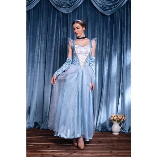 Womens Princess Cinderella Costume 3S1585 Sexy halloween costumes for women Free Shipping
