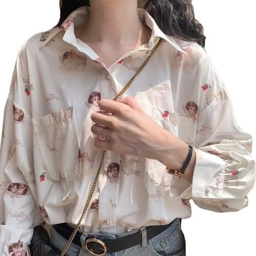 Женские рубашки с принтом Zuolunouba China At AliExpress