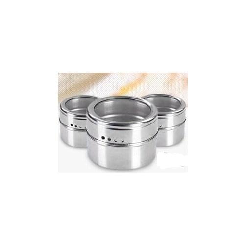 100pcs/lot Magical magnetic Stainless steel spice jar monosexuality tank sauce pot seasoning bottle Free DHL Shipping