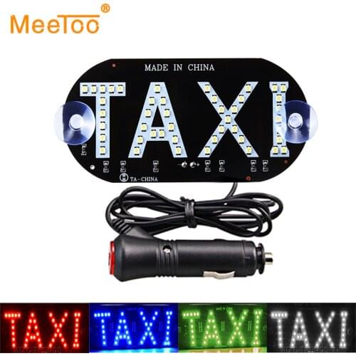 12V Taxi LED Panel Light RGB Auto Windscreen Cab indicator Lamp Inside Light Sign LED Windshield License Plate Taxi Light Lamp