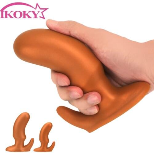 Butt Plug Big Anal Plug Prostate Massager Golden Horn Super Huge Silicone G-spot Stimulate Sex Toys for Men Women Erotic Toys