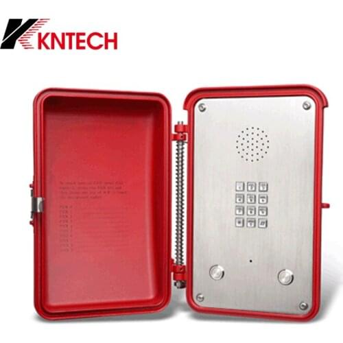 Vandal proof Phone Rugged Industrial Emergency Tunnel Telephone VoIP Phone without loudspeaker and alarm beacon KNSP-15