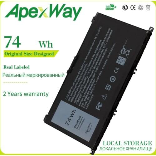 Apexway 74WH 11.1V 357F9 Laptop Battery for Dell Inspiron 15 7000 7559 INS15PD-1548B INS15PD-1548R INS15PD-1748B INS15PD-1748R