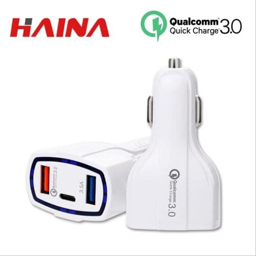 Car charger quick charge 3.0 type-c for samsung s9 QC3.0 fast 3usb phone charger 7A Multi-function car charger for xiaomi huawei