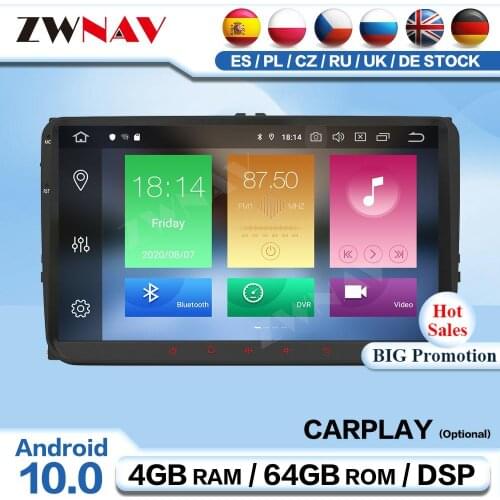 Carplay 2 Din Android 10 Screen Multimedia For Volkswagen Magotan Radio Receiver Audio Stereo Player GPS Navigation Head Unit