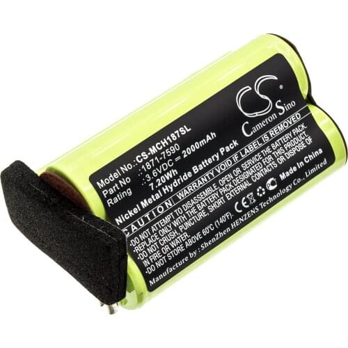 CS 2000mAh/7.20Wh battery for Moser ChromStyle 1871,Super Cordless 1872 clipper, Wella Academy ChromStyle 1871-7590