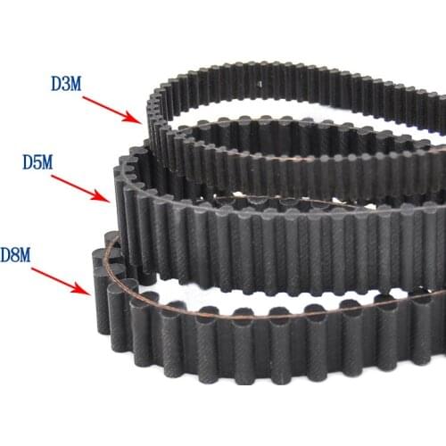 1Pcs D3M537 D3M825 Double Side Timing Belt Double-sided Toothed Synchronous Belts Width 10mm
