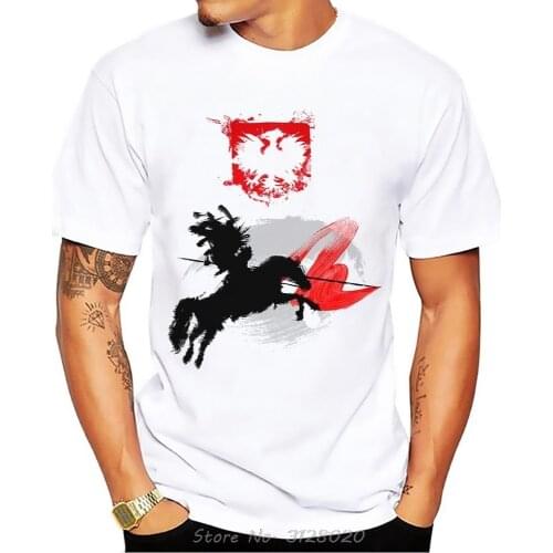 JOLLYPEACH BRAND POLAND Hussar Artistic Knight T Shirt Men Summer New White Short Sleeve Casual Tees Cool Polish Cavalry Tshirt