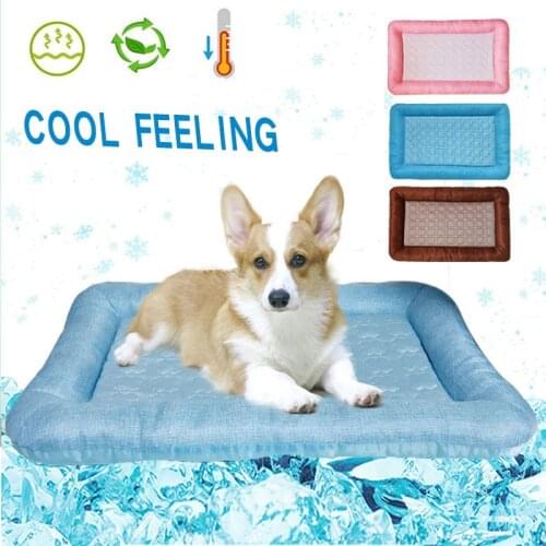 Pet Cooling Mat Dog Bed Summer Pad Reusable for Small Medium Cat Blanket Cushion Soft Washable Sleeping Pets XL Acessorios