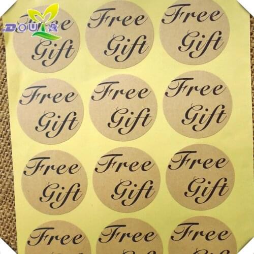 Round Free gift sticker seal paste packing box candy biscuit pouch sticker